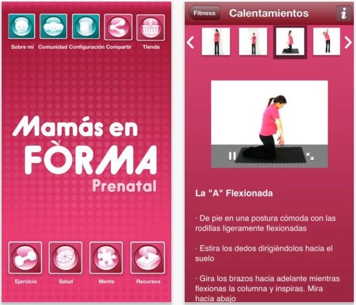 mamas en forma app embarazada