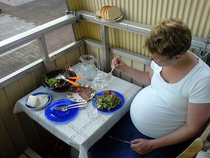Embarazada-comiendo